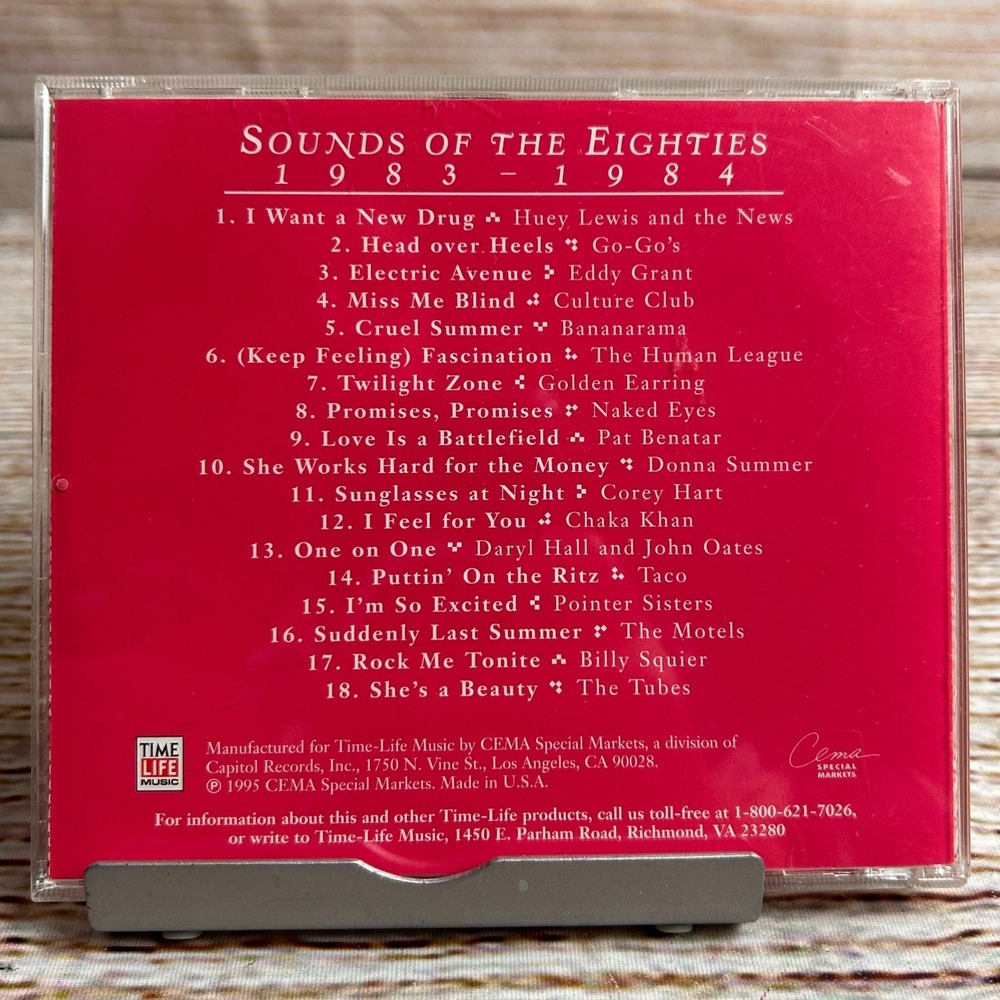 Time Life Sounds of the Eighties 1983-1984 CD Various Artists R988-11 Pop Rock - Picture 3 of 4